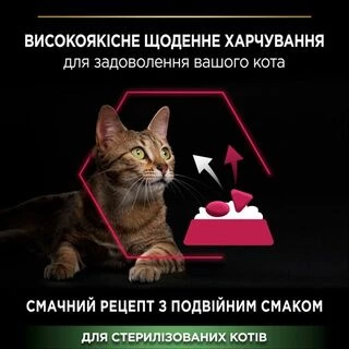 Purina Pro Plan Cat Adult Sterilised Savoury Duo Duck &amp; Liver Сухий корм для дорослих котів після стерилізації з качкою та печінкою