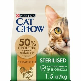 Cat Chow Special Care Sterelized Cat Turkey Сухий корм з індичкою для дорослих кастрованих котів і стерилізованих кішок