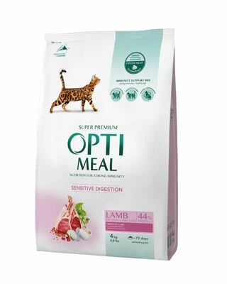 Optimeal Adult Cat Lamb Sensitive - сухий корм з ягням для дорослих котів із чутливим травленням