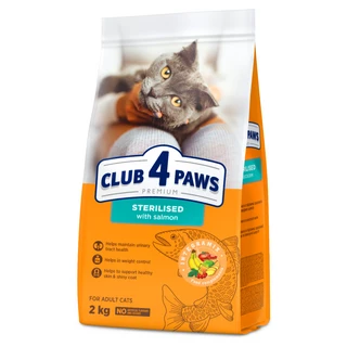 Клуб 4 Лапи Adult Cats Sterilised Salmon - сухий корм з лососем для стерилізованих дорослих котів