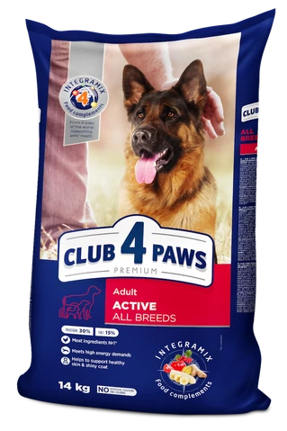 Клуб 4 Лапи Adult All Breeds Active - сухий корм для дорослих активних собак від 12 місяців
