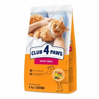 Клуб 4 Лапи Adult Cats Veal - сухий корм з телятиною для дорослих котів