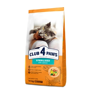 Клуб 4 Лапи Adult Cats Sterilised Salmon - сухий корм з лососем для стерилізованих дорослих котів