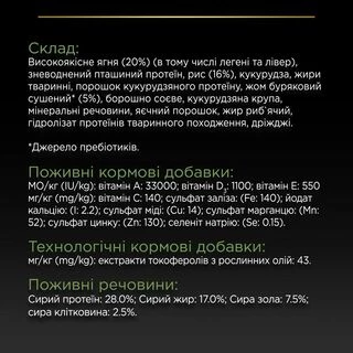 Purina Pro Plan Dog Adult Small &amp; Mini Sensitive Digestion Lamb Сухий корм із ягням для дорослих собак малих порід із чутливим травленням