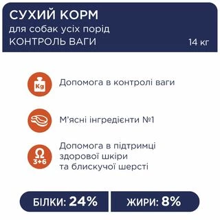 Клуб 4 Лапи Adult All Breeds Light - сухий корм для дорослих собак схильних до ожиріння (контроль ваги)