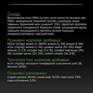 Purina Pro Plan Dog Adult Medium Sensitive Digestion Lamb Сухий корм з ягням для дорослих собак середніх порід із чутливим травленням