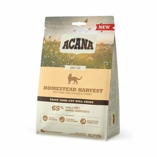 Acana Homestead Harvest - сухий корм із м'ясом курчат, індички та качки для дорослих котів