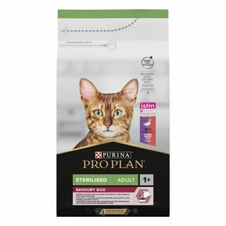 Purina Pro Plan Cat Adult Sterilised Savoury Duo Duck &amp; Liver Сухий корм для дорослих котів після стерилізації з качкою та печінкою
