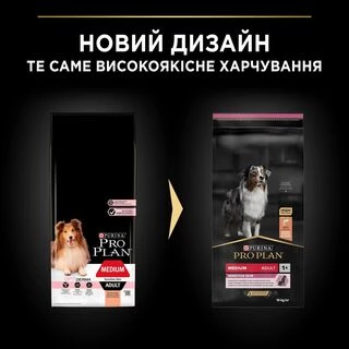 Purina Pro Plan Medium Adult Sensitive Skin Salmon Сухий корм з лососем для дорослих собак середніх порід із чутливою шкірою