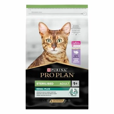 Purina Pro Plan Cat Adult Sterilised Renal Plus Turkey Сухой корм для дорослих котів після стерилізації з індичкою
