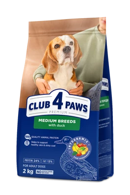 Клуб 4 Лапи Adult Medium Breeds Duck - сухий корм з качкою для дорослих собак середніх порід