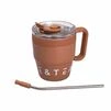 Термочашка Coffee &amp; Tea з трубочкою коричнева HP-14-23BR - 4