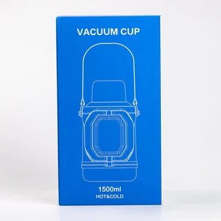 Термос Vacuum Cup 1.5 літра з ремінцем і складною ручкою білий HP-14-21W