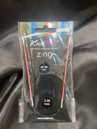 47061 Спиці кругові Zing  40 см 2,00 мм,