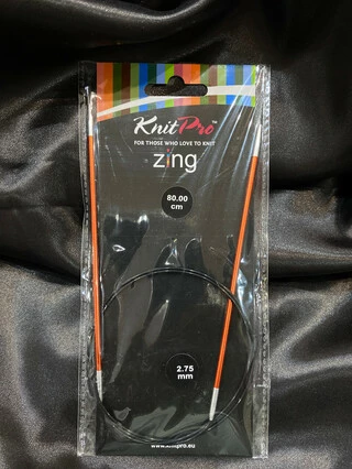 47124 Спиці кругові Zing 80 см, 2.75 мм