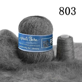 Пух норки 803 сірий меланж