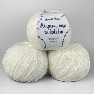 Мікропаєтка на бавовні 015 білий