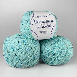 Мікропаєтка на бавовн 061 м'ята