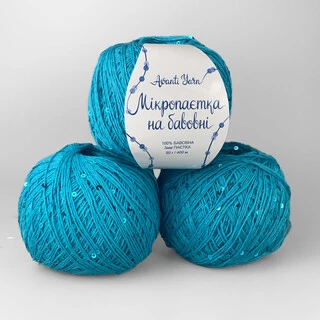 Мікропаєтка на бавовні 067 бірюзовий