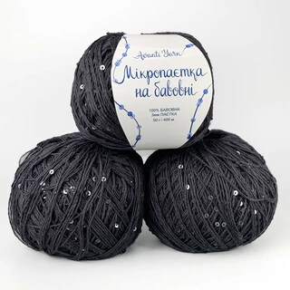 Мікропаєтка на бавовні 086 графітний