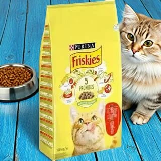 Корм сухий Friskies для котів, з яловичиною, куркою та овочами, 10 КГ