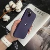 Чохол скляний матовий з захистом камери Matte AG-Glass для iPhone 14 Purple - 3