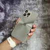 Чохол імітація скла Laser Disco case 3D logo для iPhone 15 Dark Grey - 2