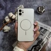 Матовий чохол MagSafe мінімалістичний дизайн захист і стиль Lume Case для iPhone 12 White - 1