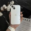 Чохол скляний матовий з захистом камери Matte AG-Glass для iPhone 15 White - 1