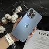 Чохол скляний матовий з захистом камери Matte AG-Glass для iPhone 14 Sea Blue - 2
