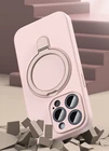Силіконовий чохол з MagSafe та підставкою для iPhone 15 Pink Sand - 2