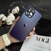 Чохол скляний матовий з захистом камери Matte AG-Glass для iPhone 12 Pro Max Purple - 2