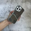 Чохол з акриловою кришкою яка імітує скло Loft Glossy для iPhone 14 Pro Silver - 3