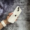 Чохол імітація скла Laser Disco case 3D logo для iPhone 13 White - 3