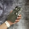 Чохол імітація скла Laser Disco case MagSafe для iPhone 15 Plus Silver - 2