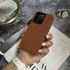 Чохол шкіряний Luxury leather case з магнітом MagSafe для iPhone 15 Pro Coffee - 2