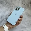 Чохол з силікону і покриттям Soft Touch мікрофібра для iPhone 16 Pro Mist Blue - 2
