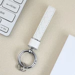 Шкіряний брелок-ремінець для ключів і телефону для Apple White