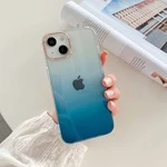 Силіконовий чохол з блискітками Shine OMBRE для iPhone 14 Sea Blue