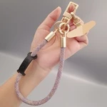 Плетений шнурок на руку для телефона з карабіном Icarer Lavender