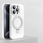 Силіконовий чохол з MagSafe та підставкою для iPhone 15 White