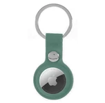 Силіконовий брелок з кільцем Silicone Case Transparent для AirTag Pine Green