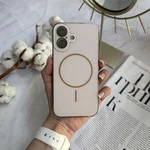 Матовий чохол MagSafe мінімалістичний дизайн захист і стиль Lume Case для iPhone 16 Plus Light Gold