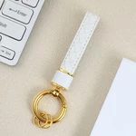 Шкіряний брелок-ремінець для ключів і телефону для Apple White