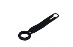 Силіконовий брелок із кільцем Silicone Case Long Transparent для AirTag Black