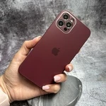 Чохол матовий Glass MATTE Designo для iPhone 12 Pro Maroon