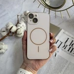 Матовий чохол MagSafe мінімалістичний дизайн захист і стиль Lume Case для iPhone 14 Light Gold