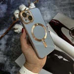 Чохол глянцевий силікон з Magsafe для iPhone 15 Sea Blue