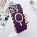 Чохол глянцевий силікон з Magsafe для iPhone 13 Pro Max Purple