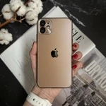 Чохол матовий імітація скла Desert Titanium для iPhone 12 Dark Gold